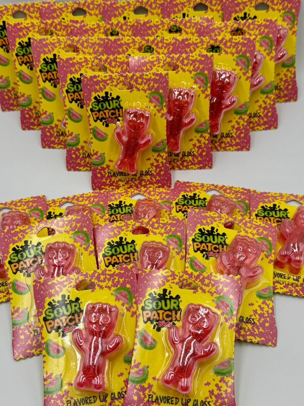 25 Pieces Sour Patch Kids Watermelon Flavored Lip Gloss Bundle